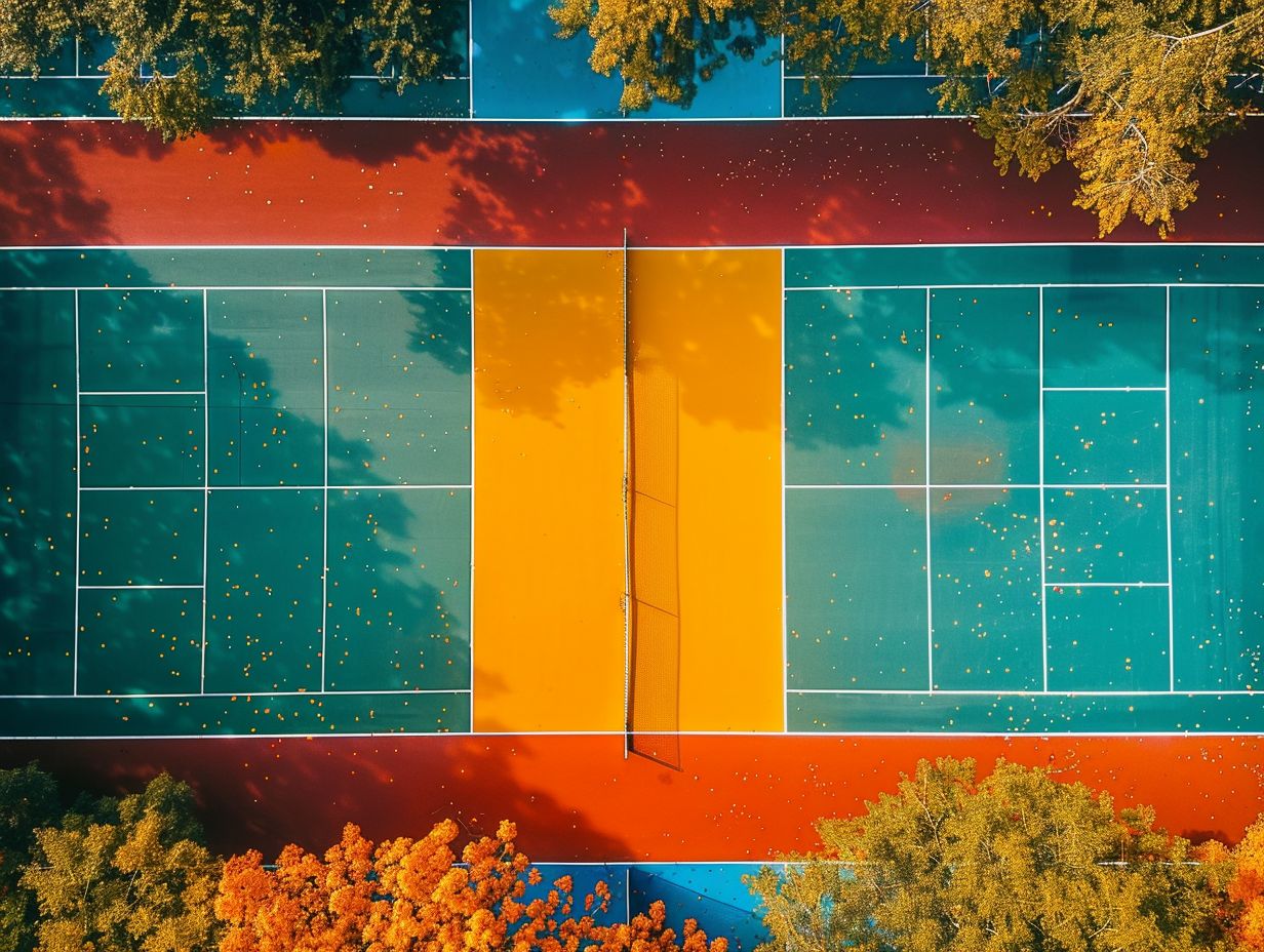 Are there any other recommended colors for pickleball courts?