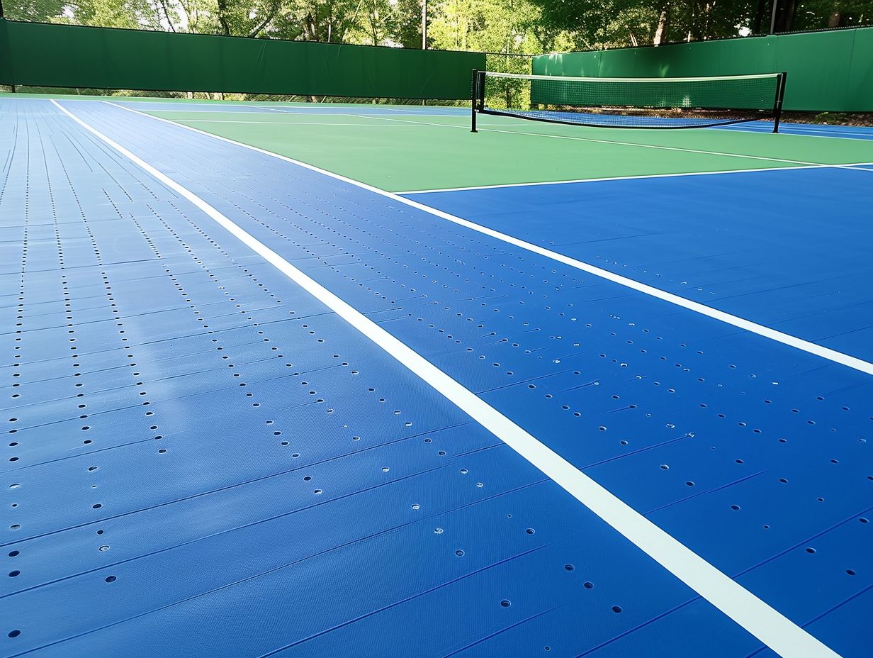 Can a pickleball court be made of other materials?
